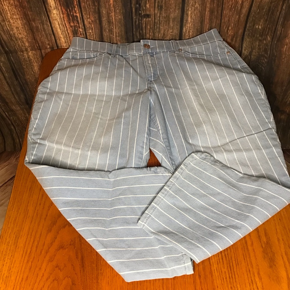 Gloria Vanderbilt All Around Slimming Effect Pin Stripe Capris